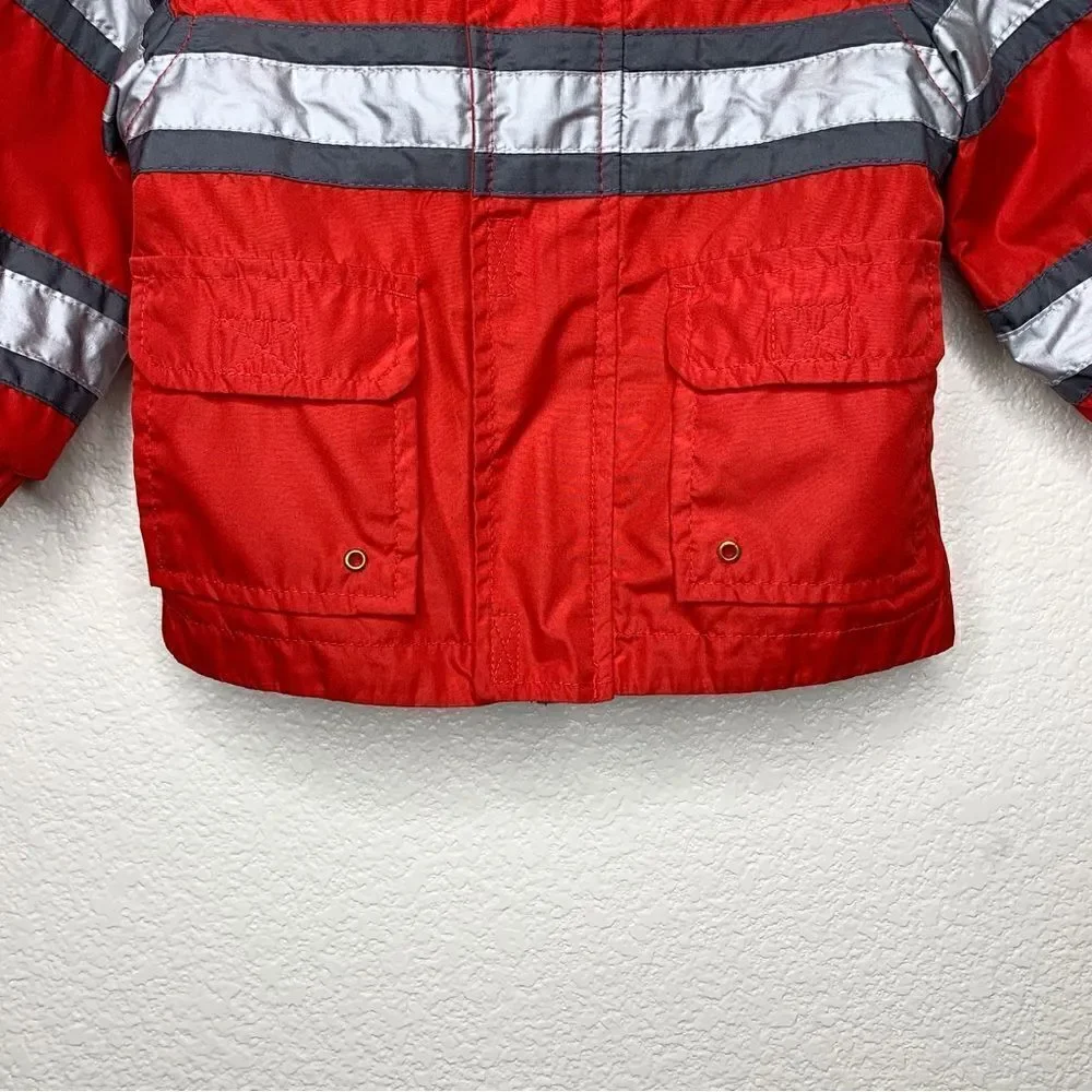 Carter’s Baby Boy Size 12 Months Fireman Hooded Windbreaker Rain Jacket